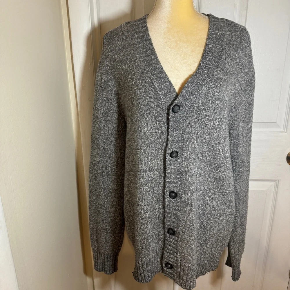 Banana Republic Wool Blend Blue/Grey Button Down Cardigan